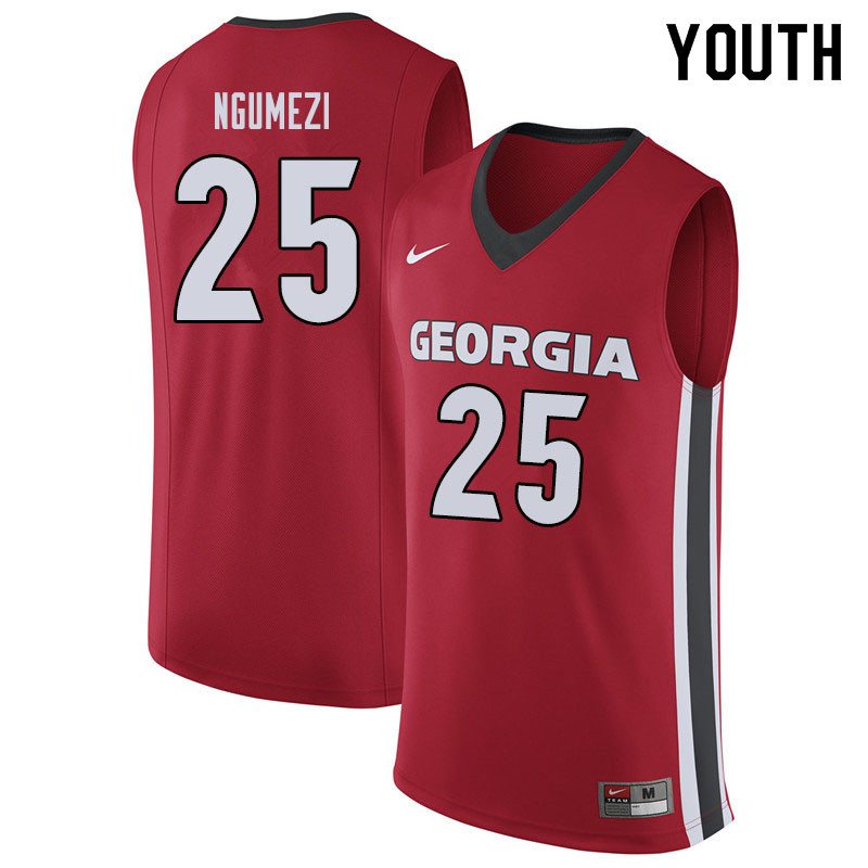 Youth #25 Amanze Ngumezi Georgina Bulldogs College Basketball Jerseys Sale-Red